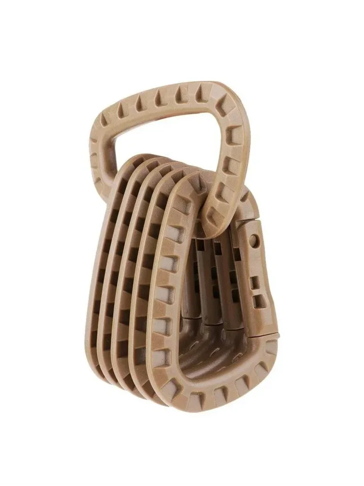 1/2/4 pièces 6x mousqueton tactique mousqueton mousqueton Clip plastique cadet randonnée Camping