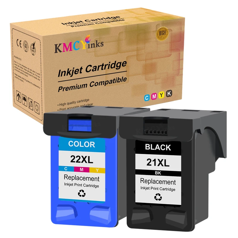 KMCYinks For HP 21XL 22XL Ink Cartridge For HP 21 22 Deskjet F300 F310 F325 F335 F340 F350 F370 F380 F385 F390 F4100 F4135