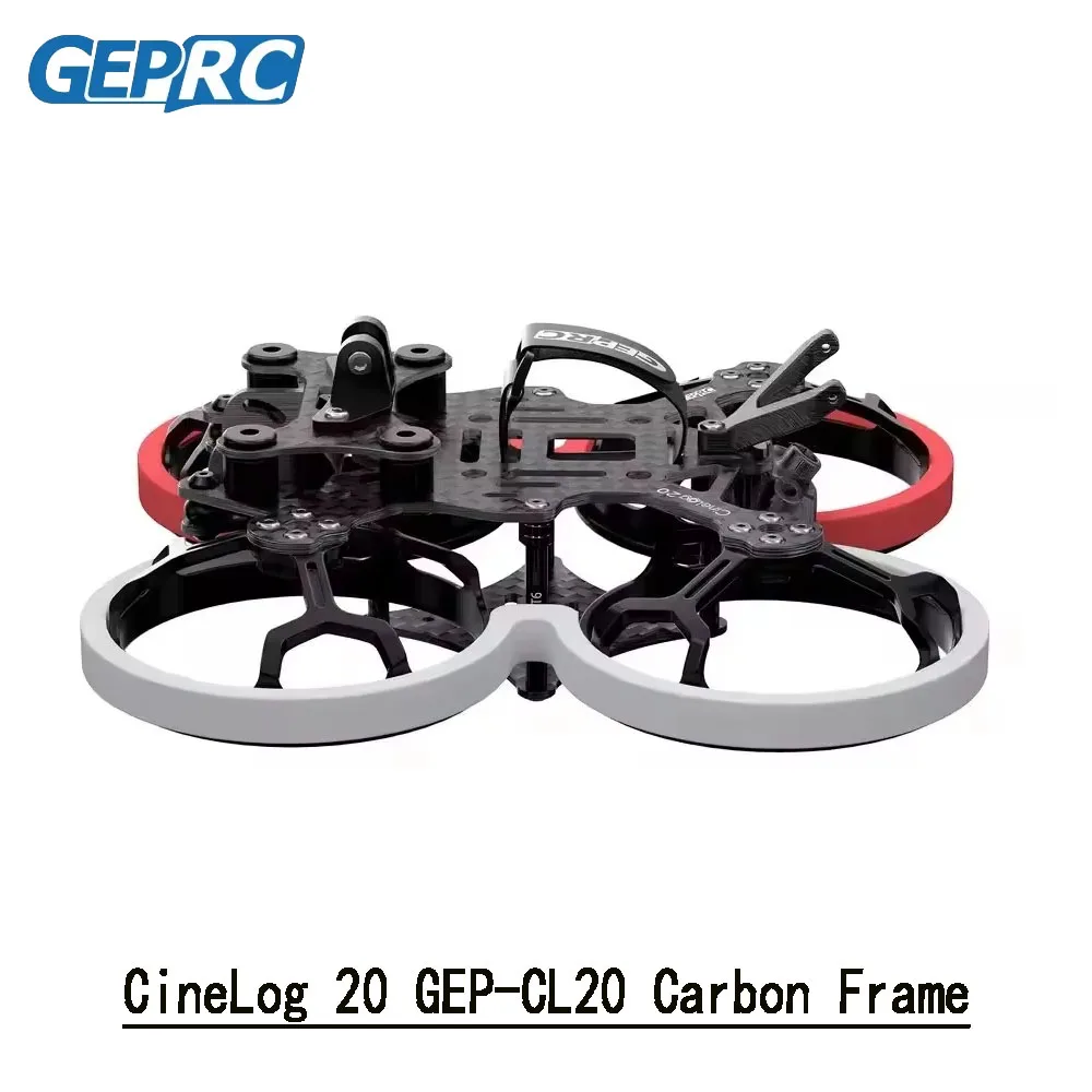 CineLog 20 GEP-CL20 Estrutura de carbono com distância entre eixos de 2 polegadas e 100 mm com proteção de suporte para ventiladores de quadricóptero FPV internos