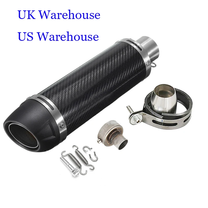 

Motorcycle Exhaust 51mm Muffler Escape with DB Killer Silencer System Modified For 350mm Stainless Steel Vent Tubes