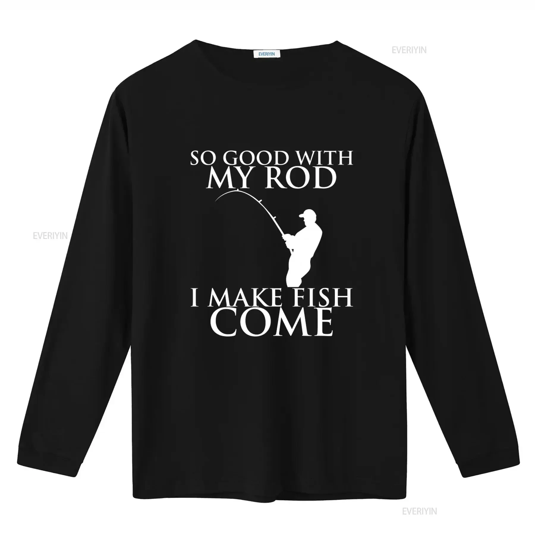 Funny Fishing T Shirt 100 Cotton Angler Present Angling So Good With My Rod I Make Fish Come vintage Washed Comfortable