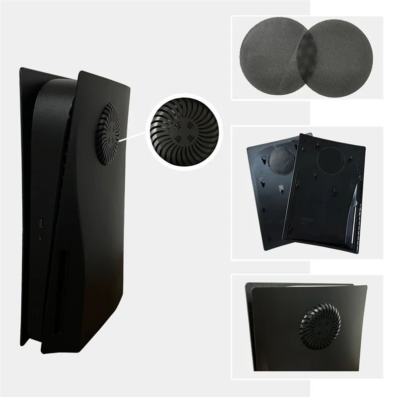 A73E-For PS5 Console Dust Filter Dustproof Mesh Case Cover Ventilator Faceplate Easy Cleaning Game Accessory 4Pcs