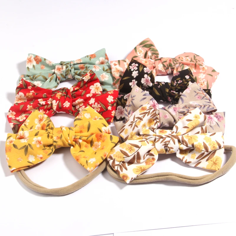 

50 шт. больших шифоновых цветов диаметром 4,8 дюйма (12 см) с очень широкой эластичной нейлоновой повязкой на голову, детские головные уборы, модные аксессуары для волос