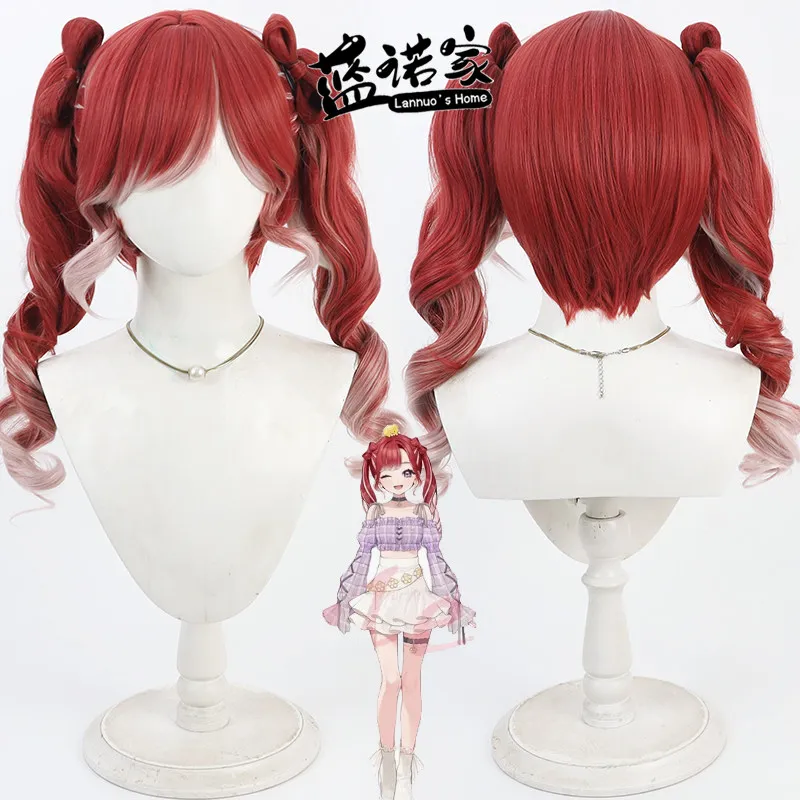 Virtual YouTube Vtuber Saotome Berry Cosplay Wig Halloween Carnival Party Props Synthetic Hair Heat Resistant Fiber + Wig Cap