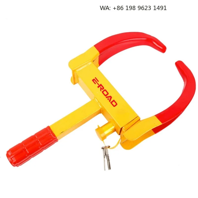 Heavy Duty Metal Wheel Clamp Anti Theft Security Lock Universal Fit For Saloon SUV Motorcycle Outdoor Parking Protection