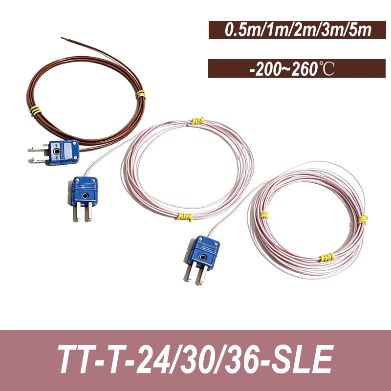 Rapid Response Thermocouple Wire Temperature Sensing Line With Plug Exposed Solder Joint TT-T-24/30/36-SLE Frozen Refrigerator