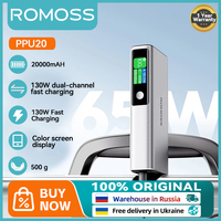 ROMOSS  20000mAh PD 130W Fast Charging Power Bank PPU20  Portable External Battery Powerbank for iPhone   Xiaomi HUAWEI