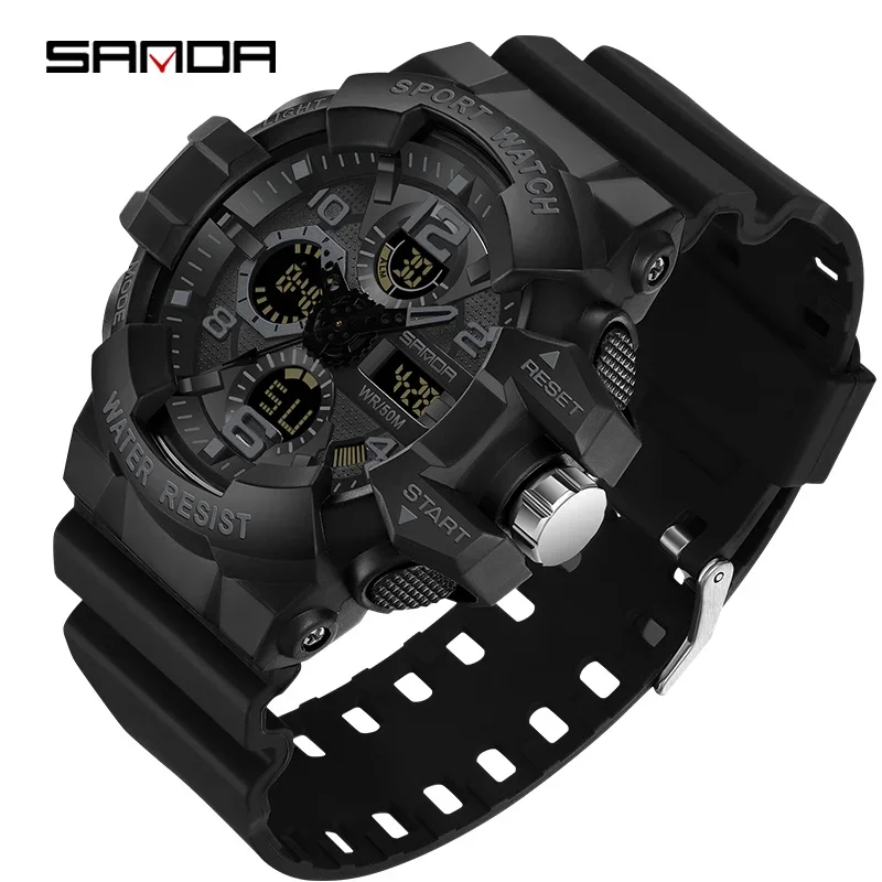 SANDA Top Brand G-Style Military Watch Men Digital Shock Sports Watches For Man Waterproof Electronic Wristwatch Male Relogios