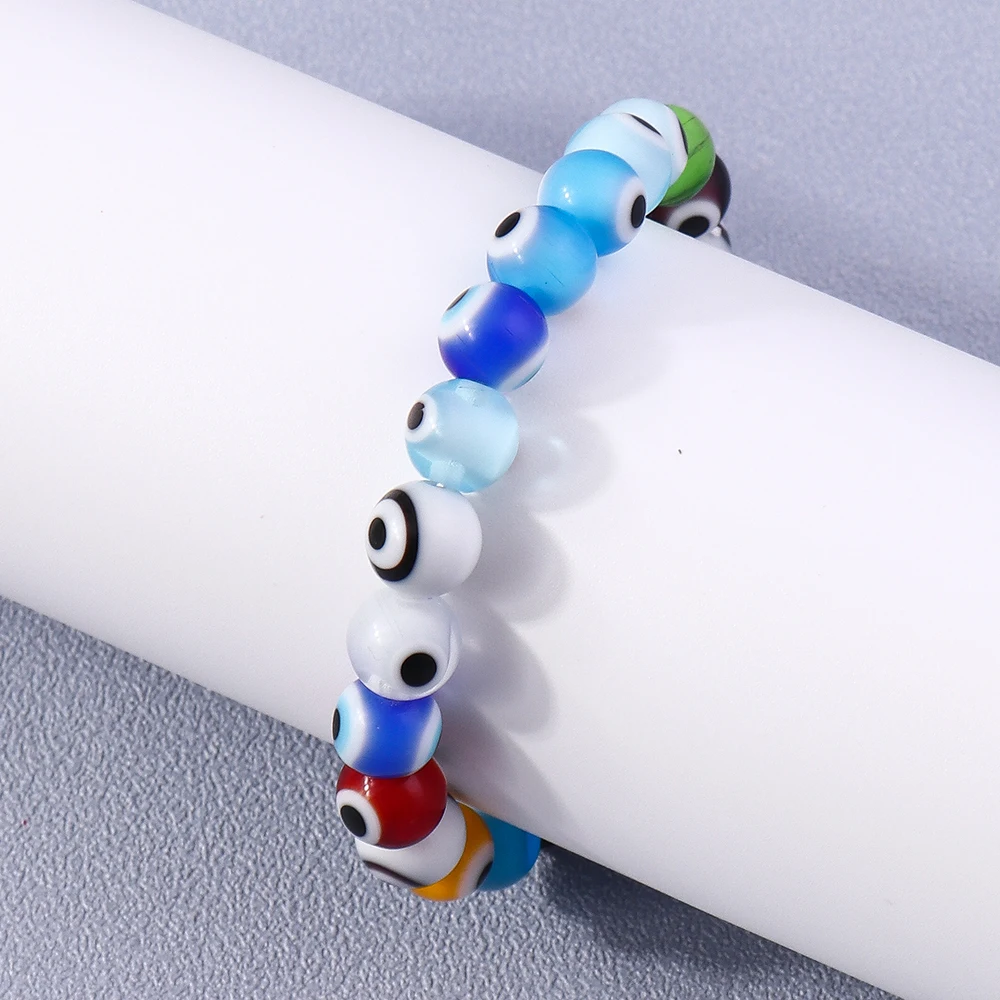 Bohemian Handmade Evil Eye Beads Wrist Bracelets & Bangles for Women Girls Party Holiday Jewelry Gifts