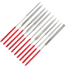 10Pcs  3x140mm Diamond File Set For Jewelry Metal Wood Ceramic Glass Stone Craft Polishing Tool New 400#