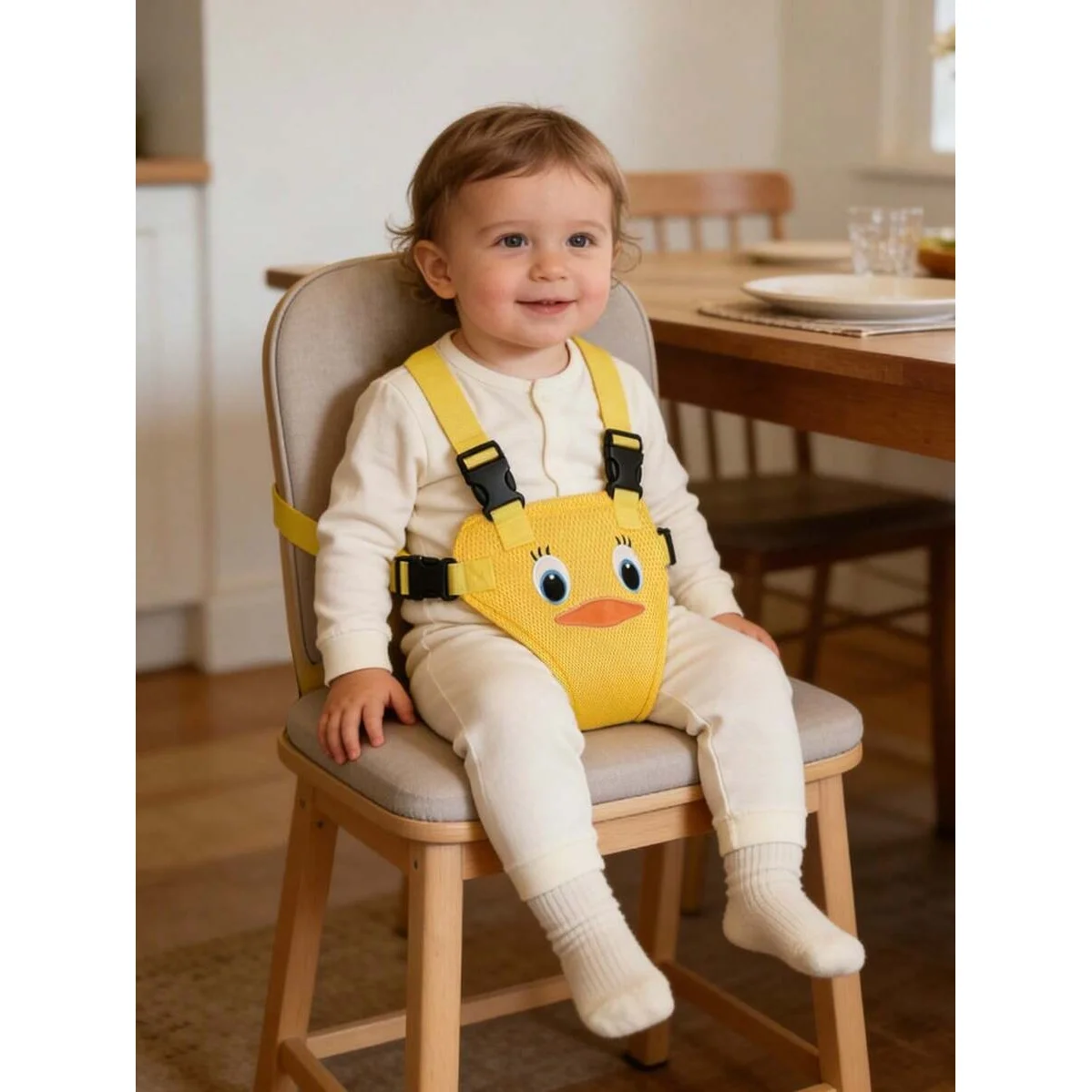 1pc Adjustable Baby High Chair Safety Harness Strap Portable Toddler Feeding Booster Seat Belt For Home Dining Room Restaurant