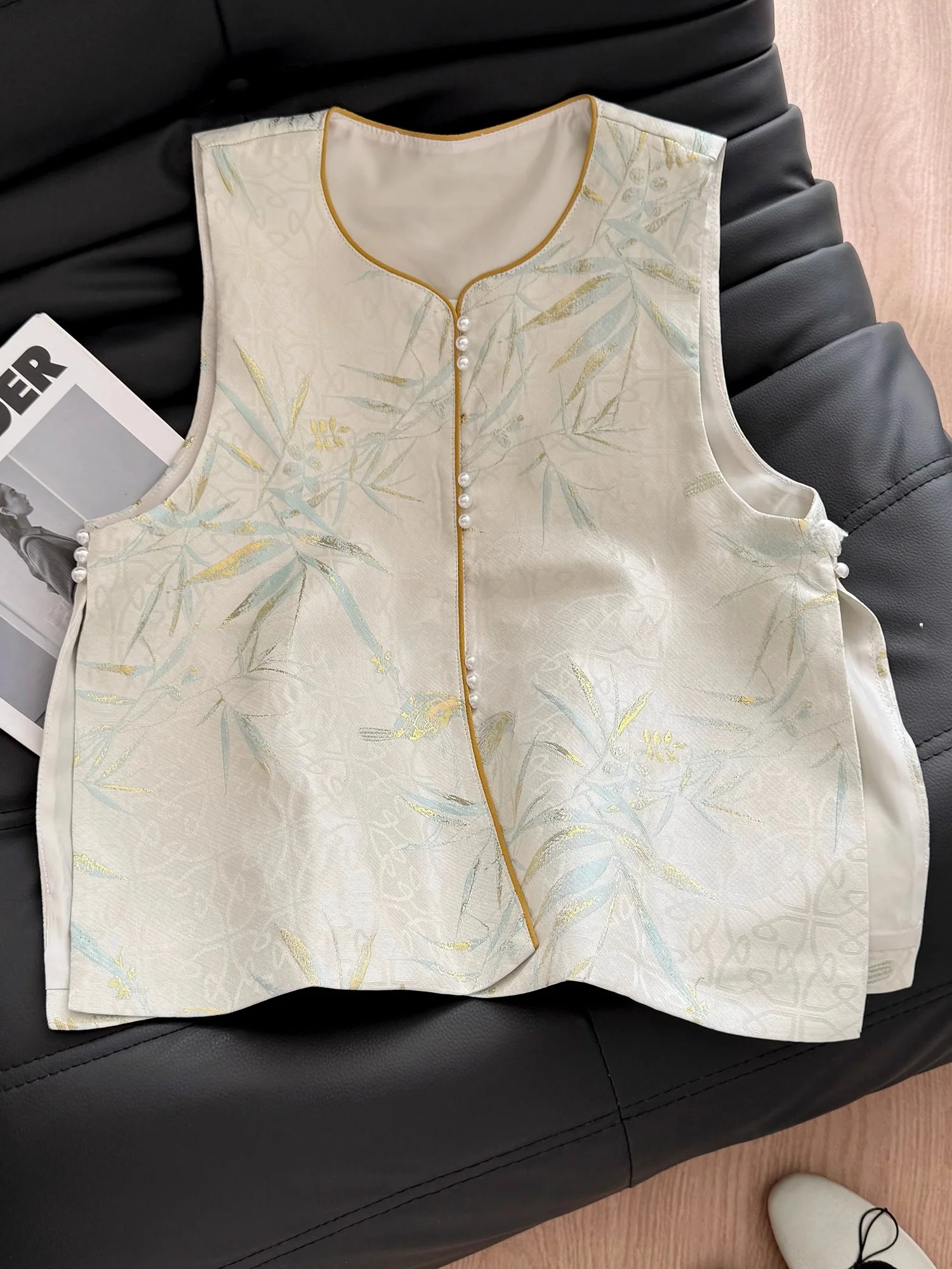 

Новый китайский национальный тренд, жилет с вышивкой, женский летний элитный жилет, антивозрастная верхняя одежда, топ