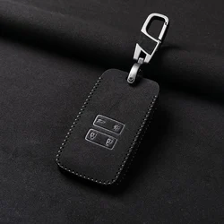 Leather Car Key Cover For Renault Captur Koleos Kadjar Arkana Megane Dacia Duster Sandero Stepway Smart Remote Control Fob Case