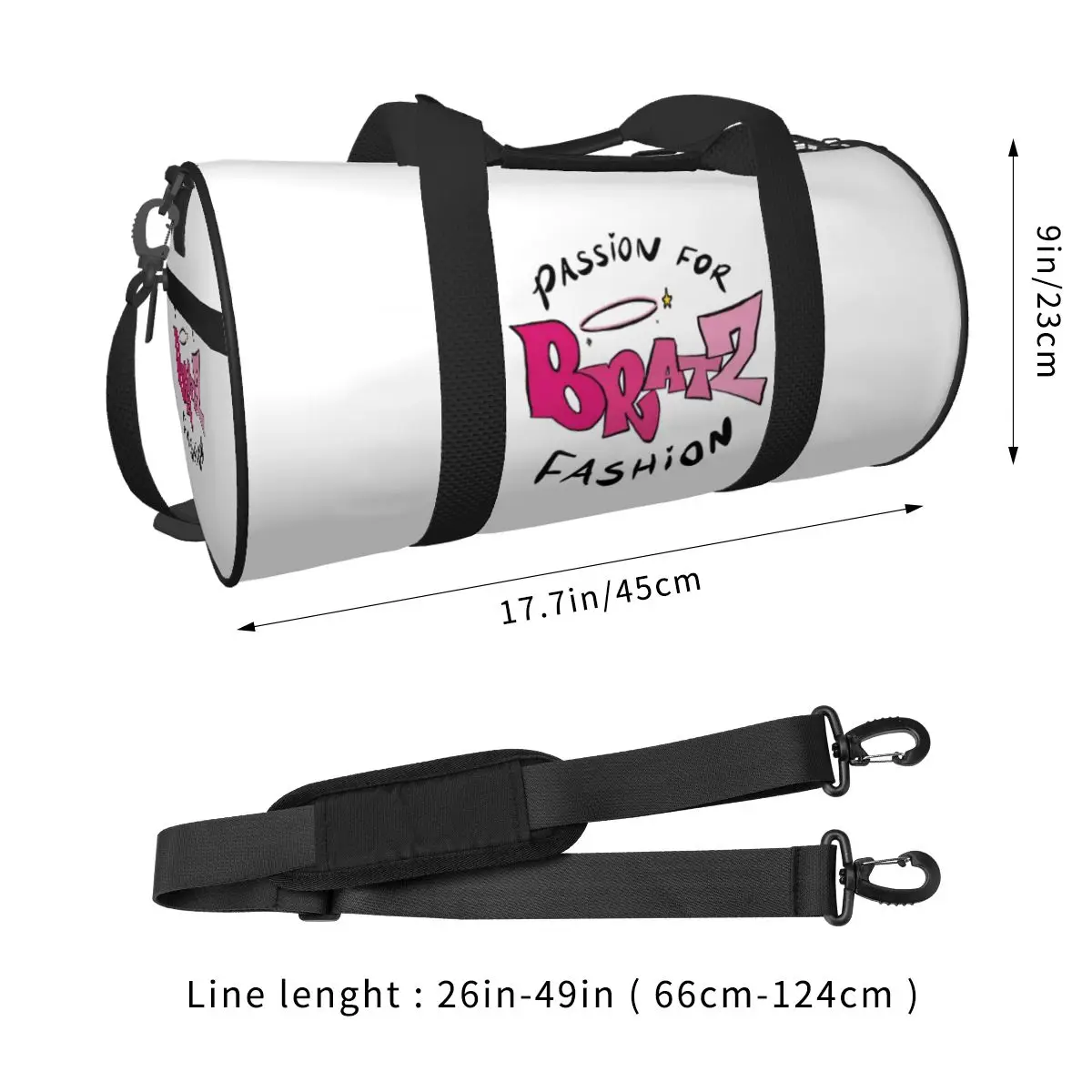 BRATZ-Bolso de deporte con zapatos para hombre, bolsa de gimnasio, diseño divertido, para entrenamiento y Fitness, a la moda