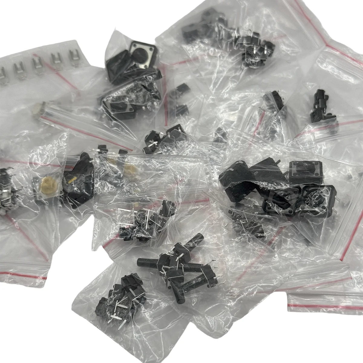 125 Uds 25 tipos Micro interruptor de botón táctil Kit surtido SMD DIP 2*4 3*6 4*4 6*6 12*12 Mini interruptores de hoja de reinicio para Arduin