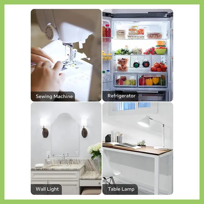

ABJT-Fridge Bulb, 1.5W E14 LED Light Bulb, 150LM Cool White 3000K Energy Saving Light Bulbs, For Fridge, Cooker Hood 4 Pack Dura