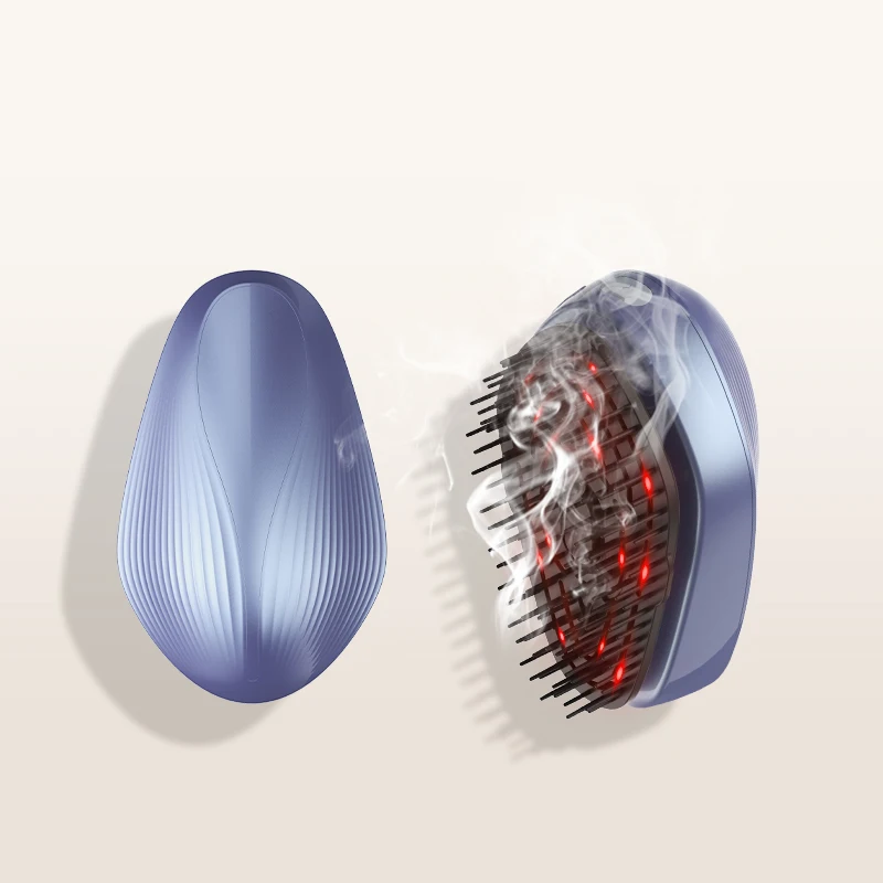 Compact Portable Laser Hair Growth Comb Electric Scalp Massager Red Light Stimulates Hair Comb Thinning for Household Battery