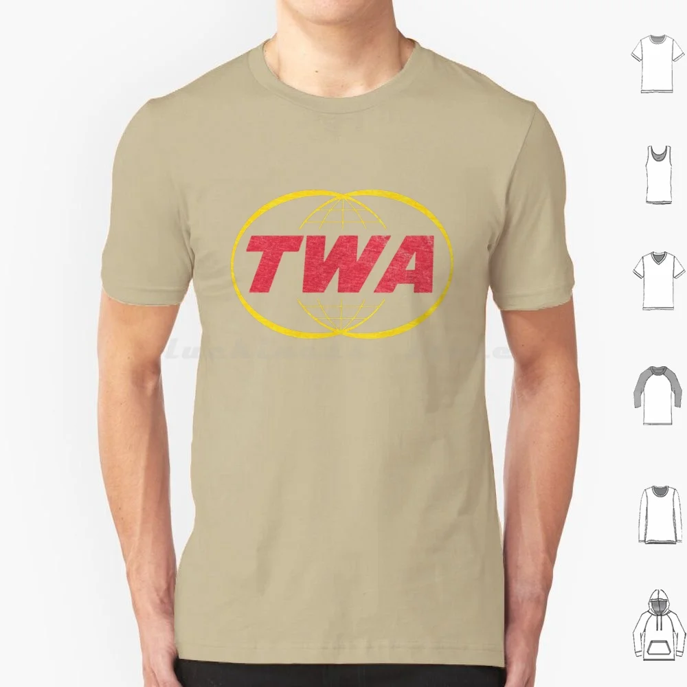 تي شيرت Twa Trans World مقاس كبير 100% قطن Twa Flight Jetliner Pilot Retro Vintage 70s 80s 60 منتصف القرن المدرسة القديمة الرائعة #1