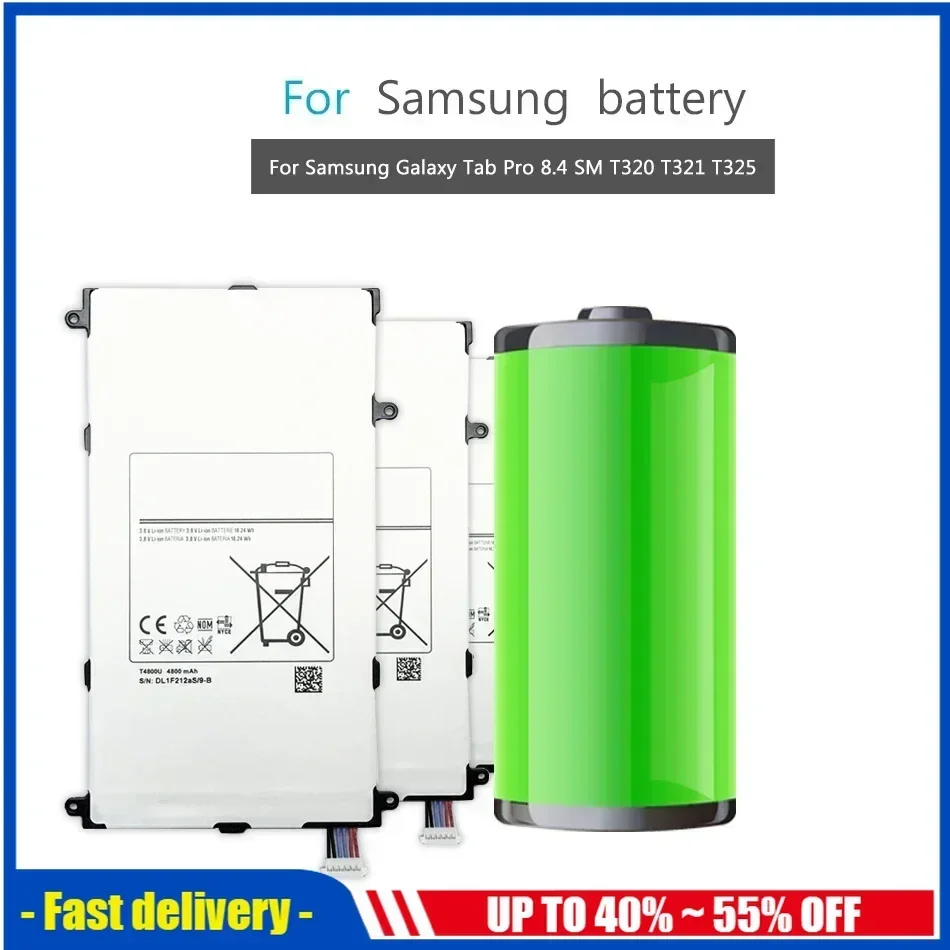 

Bateria 4800mAh T4800C T4800E Battery For Samsung Galaxy Tab Pro 8.4" T320 SM-T321 T325 T321 Rechargeable Batteries