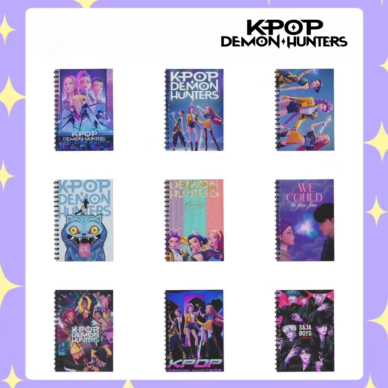 

Анимированный фильм KPop K-Pop: Охотники на демонов HUNTR/X Rumi Mira Zoey Jinu Celine Student A6, канцелярские принадлежности, блокнот на катушке, подарок