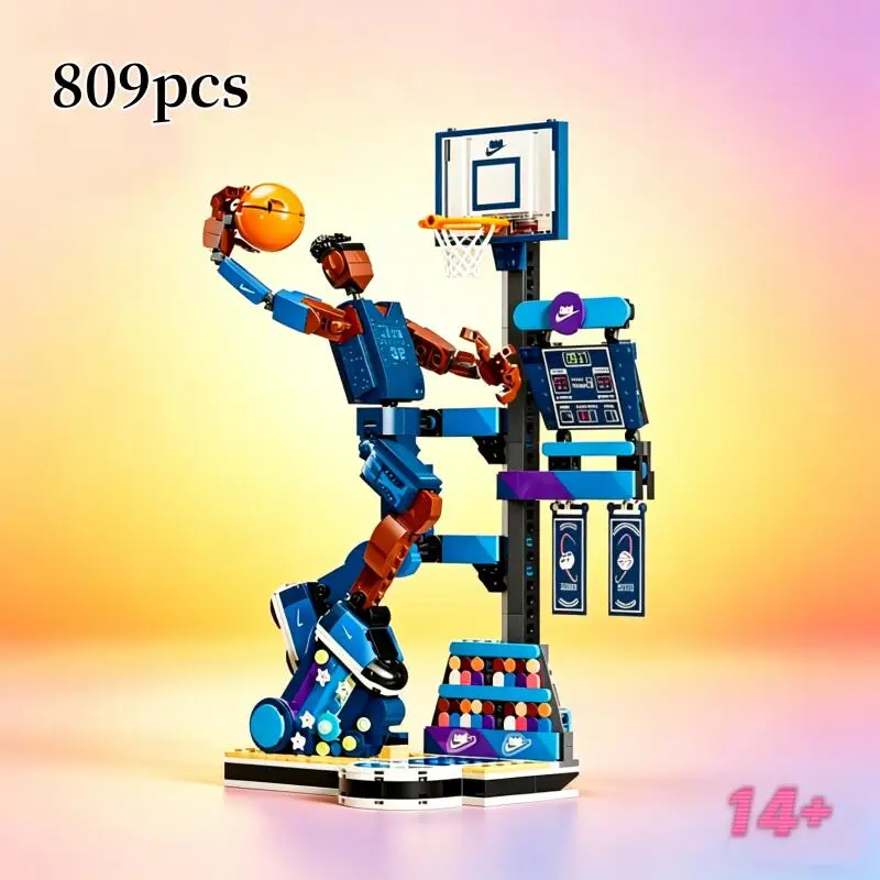 Nouveauté : 809 pièces de briques Slam Dunk 43010, blocs de construction, figurine de basket-ball, modèle à assembler, jouet pour enfants, cadeaux
