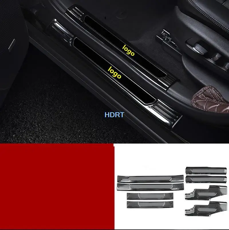 

Car Protector Decoration Accessories Styling For Cadillac XT6 2019 + Door Sill Scuff Plate Cover Gate Kick Welcome Pedal Trim