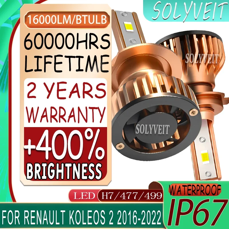 

High Lumen Waterproof Instant Illumination LED H7 477 Low Beam Lights For RENAULT KOLEOS 2 2016 2017 2018 2019 2020 2021 2022