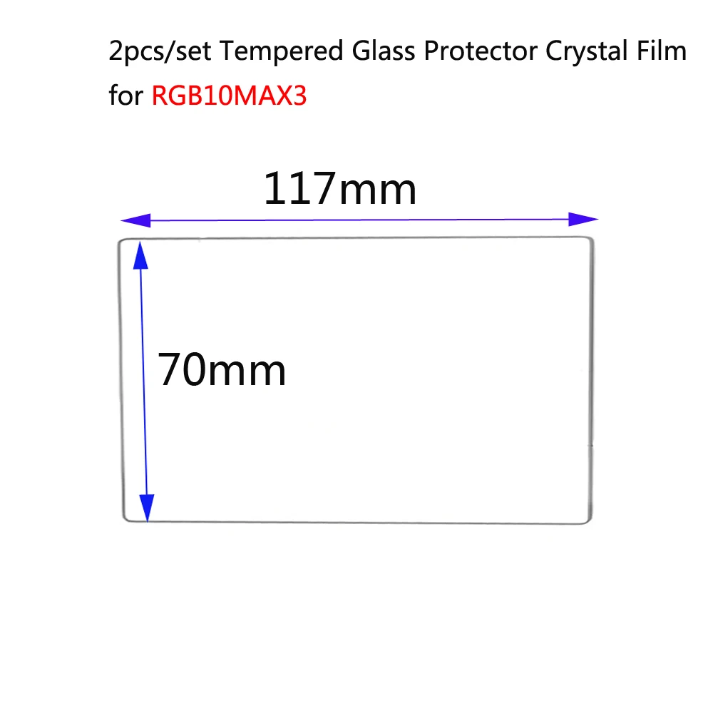 واقي شاشة من الزجاج المقسى لوحدة التحكم في الألعاب ، غشاء كريستالي ، 9 ساعة عالية الدقة ، مناسب لـ POWKIDDY ، RGB10 ، MAX3 ، "، الأحدث ، 2 * لكل مجموعة