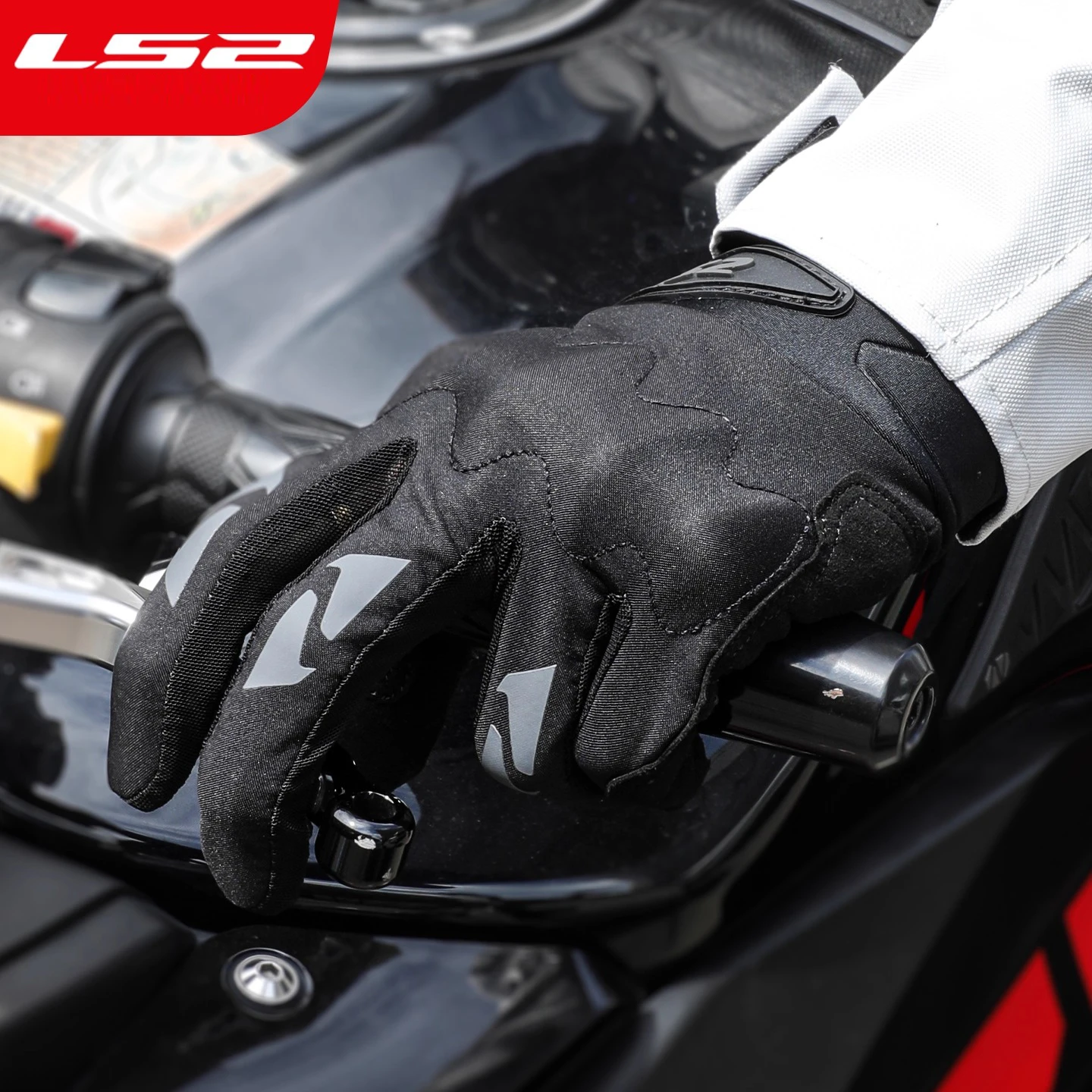 LS2 الأصلي قفازات للدراجات النارية الصيف تنفس LS2 HIKER قفازات السائق المضادة للسقوط مقاومة للاهتراء شاشة تعمل باللمس موتوكروس Guantes #2