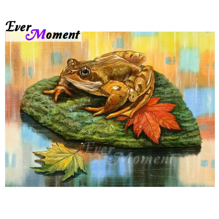 

Алмазная картина Ever Moment, полная квадратная дрель, мозаика, лягушка, картина со стразами, алмазная вышивка, украшение для дома ASF1543