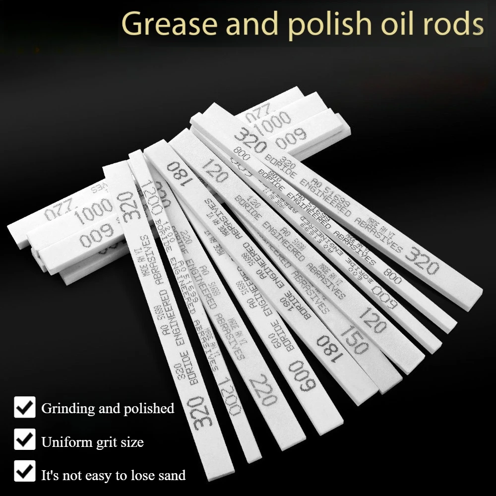 Oilstone strips, grinding and polishing tools, jadeite jade mold grinding, white steel jade whetstone small sand strips