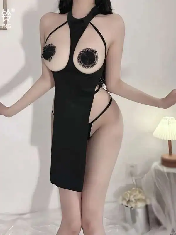 Minivestido exótico SM con estampado de leopardo rosa, uniforme de Anime nuevo, pijama Sexy recortado, vestido elegante sexi Korena para mujer MTV7