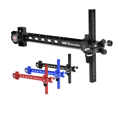 Imagen 2 del producto Arco recurvo vista en forma de T 6 ""9"" mecanizado CNC ajustable aleación de aluminio objetivo tiro con arco competencia caza accesorios de tiro