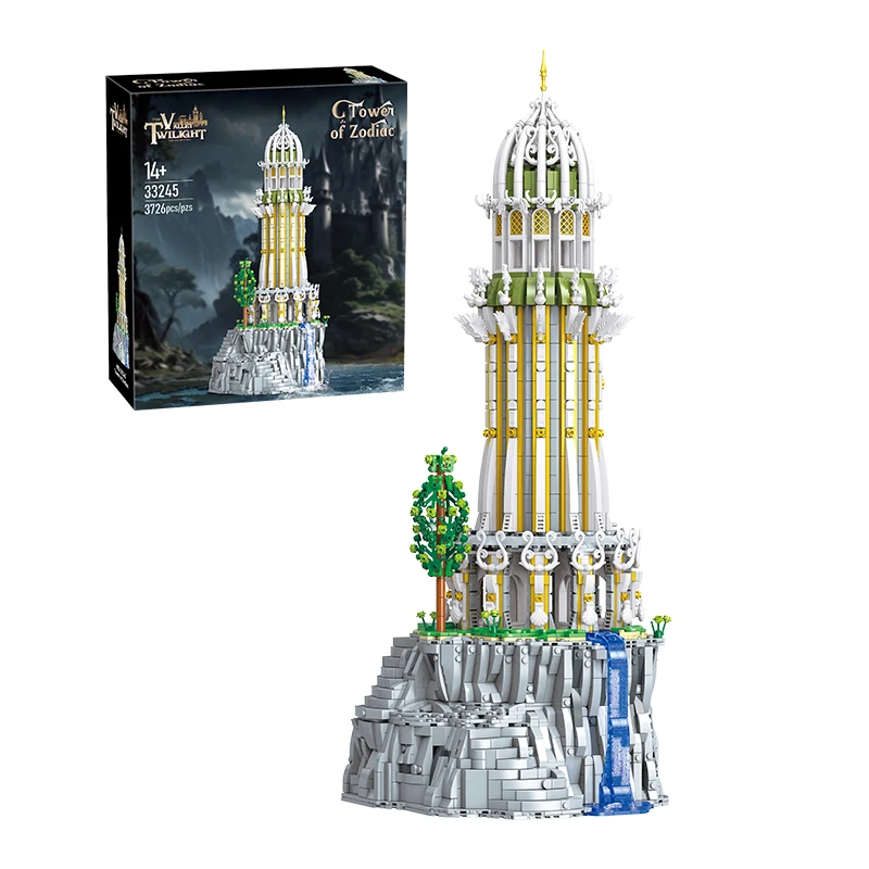 3726PCS Elven City Tower Of Zodiac Building Blocks Sets Assembly Toys MOC Street View Bricks Model Ornaments For Ideal Gifts