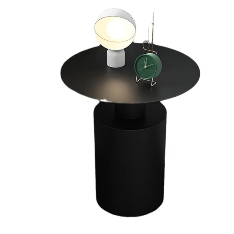 tw-Luxury Metal Sofa Table Wrought Iron Minimalist Round Table Small Coffee Table Creative