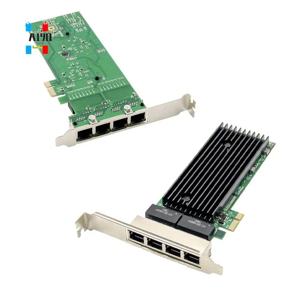 A19Q-PCI-E 4 ポート RJ45 サーバー 1X Pcie X1 82576 チップ 10/100/1000Mbps Lan クアッドポートサーバーギガビットネットワークカード