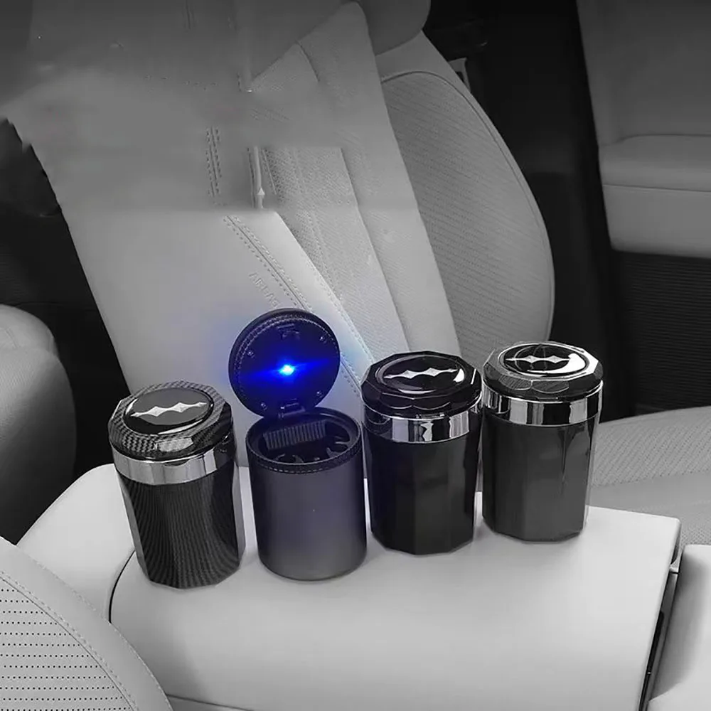 Car Ashtray with Lid Multi functional Metal Stainless Steel Inner Tank Interior Decoration Fit For Equation Leopard Titanium 7