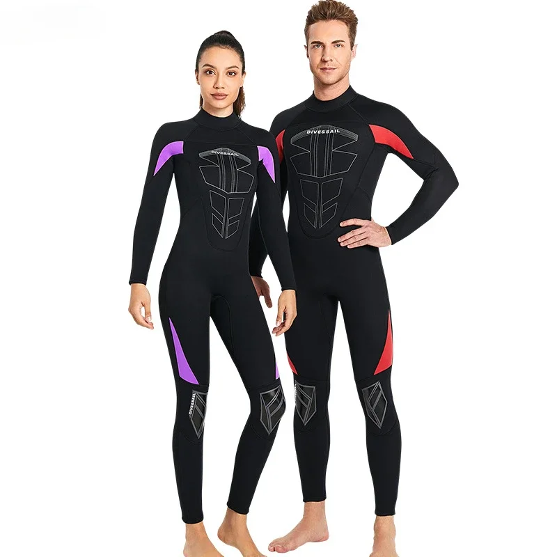 DIVE&SAIL Women's Wetsuit - 3mm Full Body Suit for Surfing, Snorkeling and Other Water Sports - Warm and Comfortable