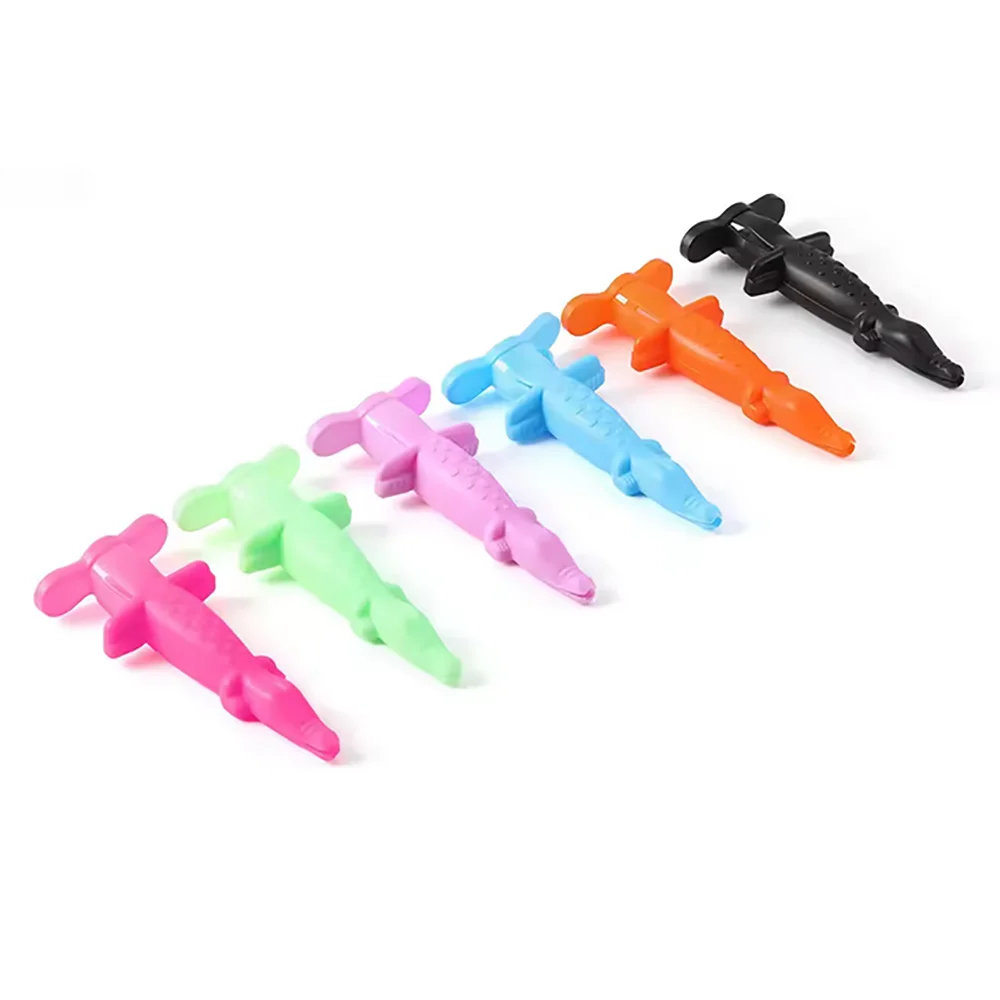 5pcs Dental Syringe Sleeve Reusable Crocodile Shaped Dentistry Syringe Protective Cover Dentist Surgical Injector Tool