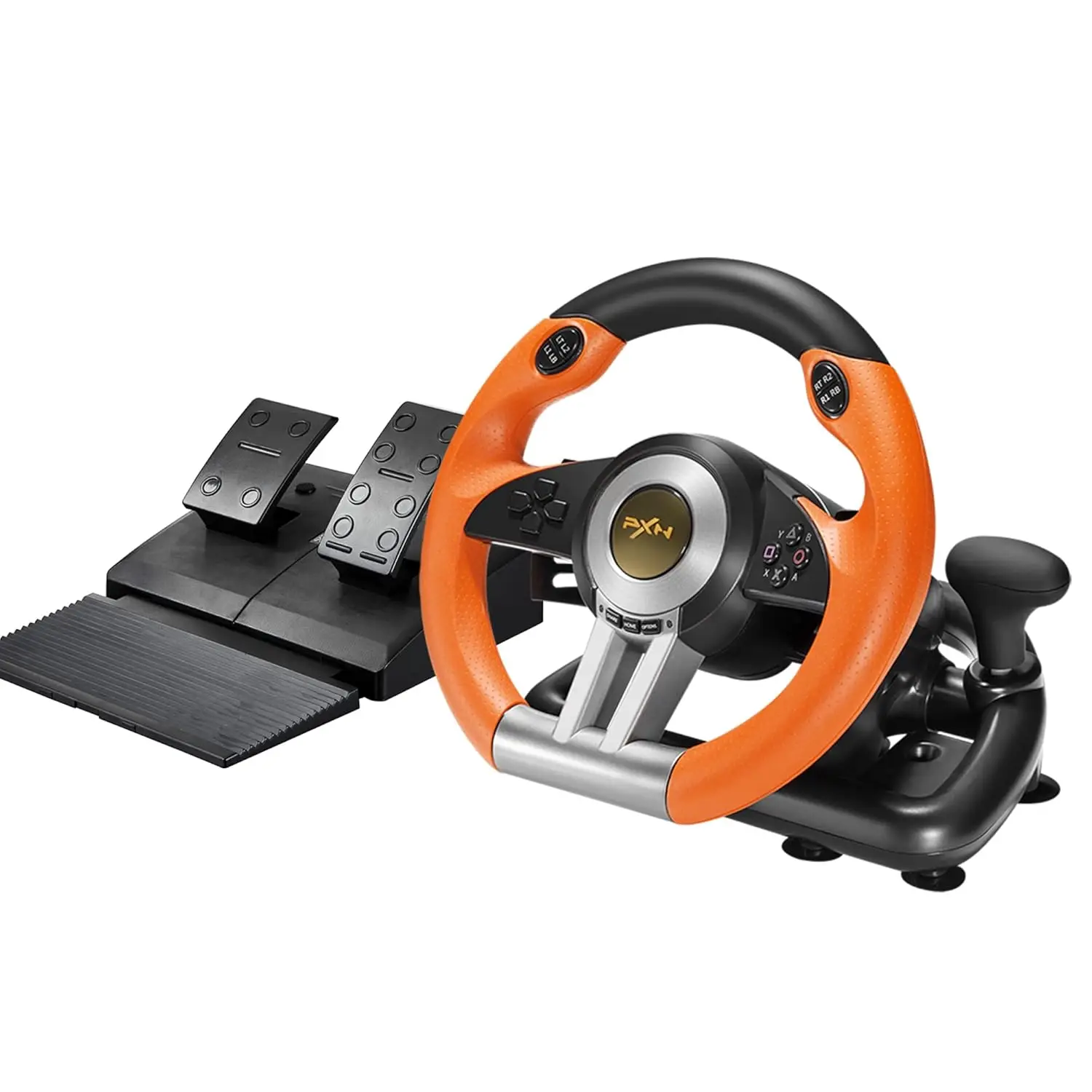 

Universal USB Racing Wheel with Pedals for PC, Xbox, PS3/4, Switch - 180 Degree Steering Simulator