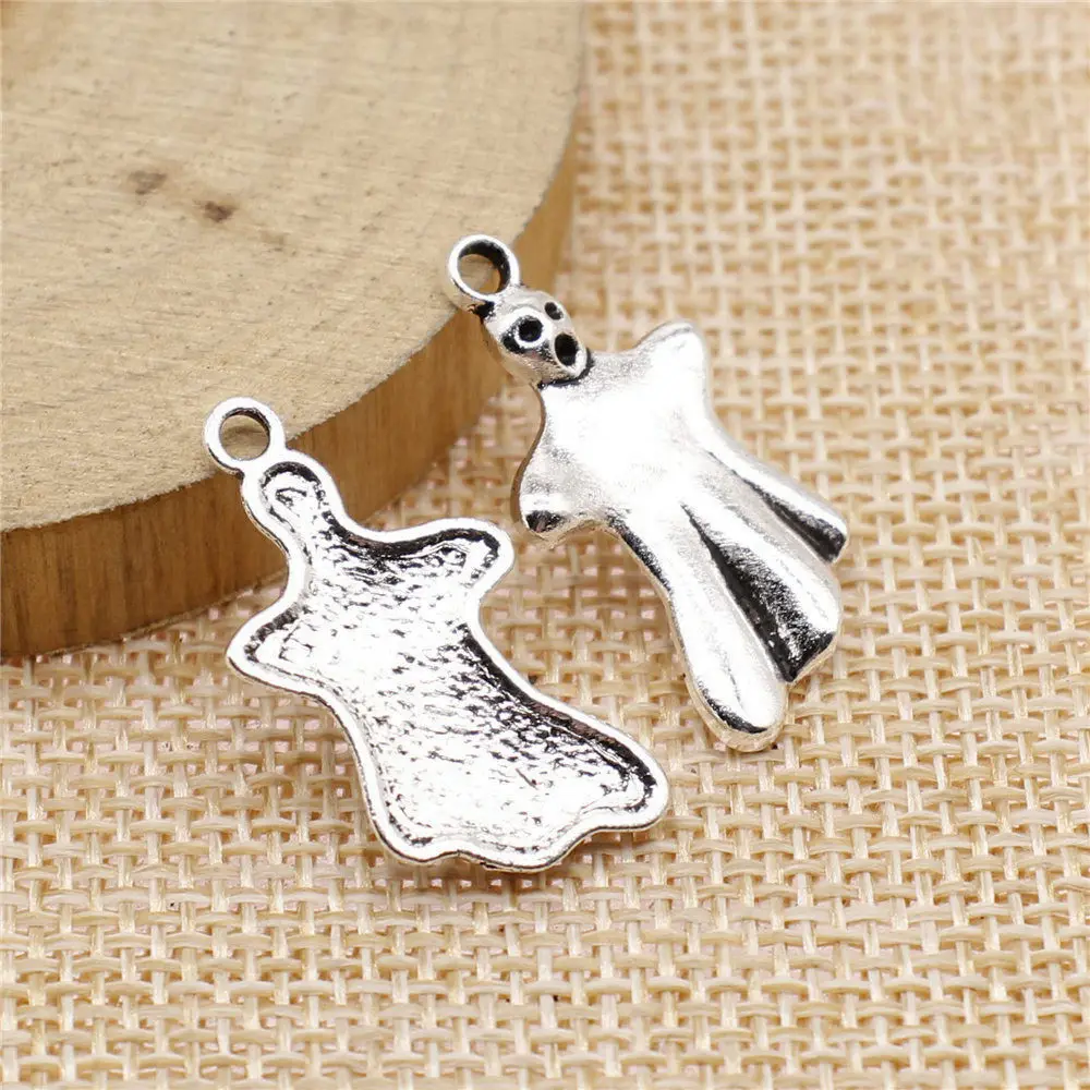 Men Accessories Ghost Charms Jewelry Making Supplies 14x27mm 5pcs