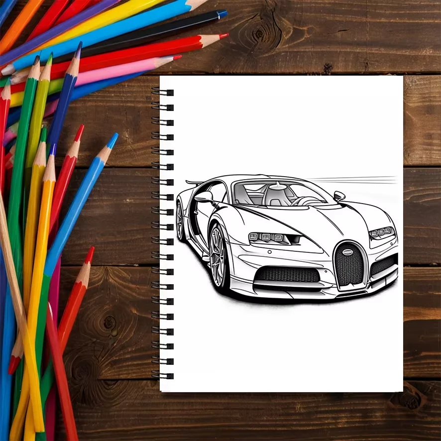 Libro para colorear Racing para adultos - Libro para colorear de 8,3 x 11,2 pulgadas y 22 páginas - Ayuda a reducir el estrés y aliviar las emociones