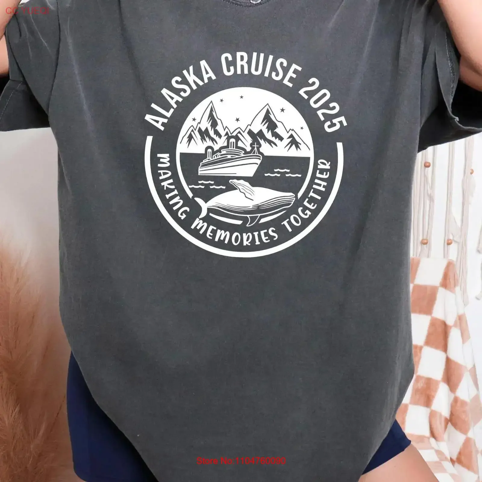 Alaska 2025 Cruise Family T Shirt Summer Travel Memory Ocean Trip Group Holiday Crewneck Souvenir vintage Washed Breathable