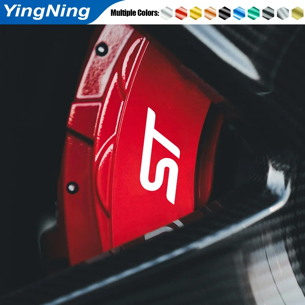 6pcs High Temperature Waterproof Vinyl Decal Car Brake Caliper Sticker For Ford Focus Fiesta Mondeo Kuga S Max Puma Fusion Figo