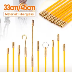 10Pcs 4mm 33/45cm Fiberglass Cable Push Puller Lead Wire Kit Electrical Cable Wall Installing Rods Wiring Lead Installation Tool