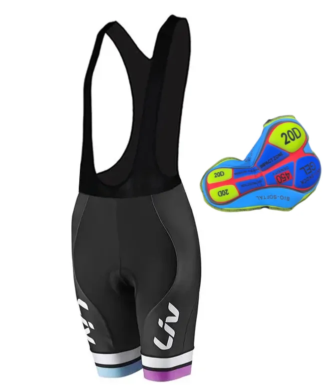 Image of LIV Radlerhose für Damen, Sommer MTB Fahrradhose, Kurze Tights mit 19D Gel-Polsterung, Bike Team Rennbekleidung, Ciclismo 자전거팬츠