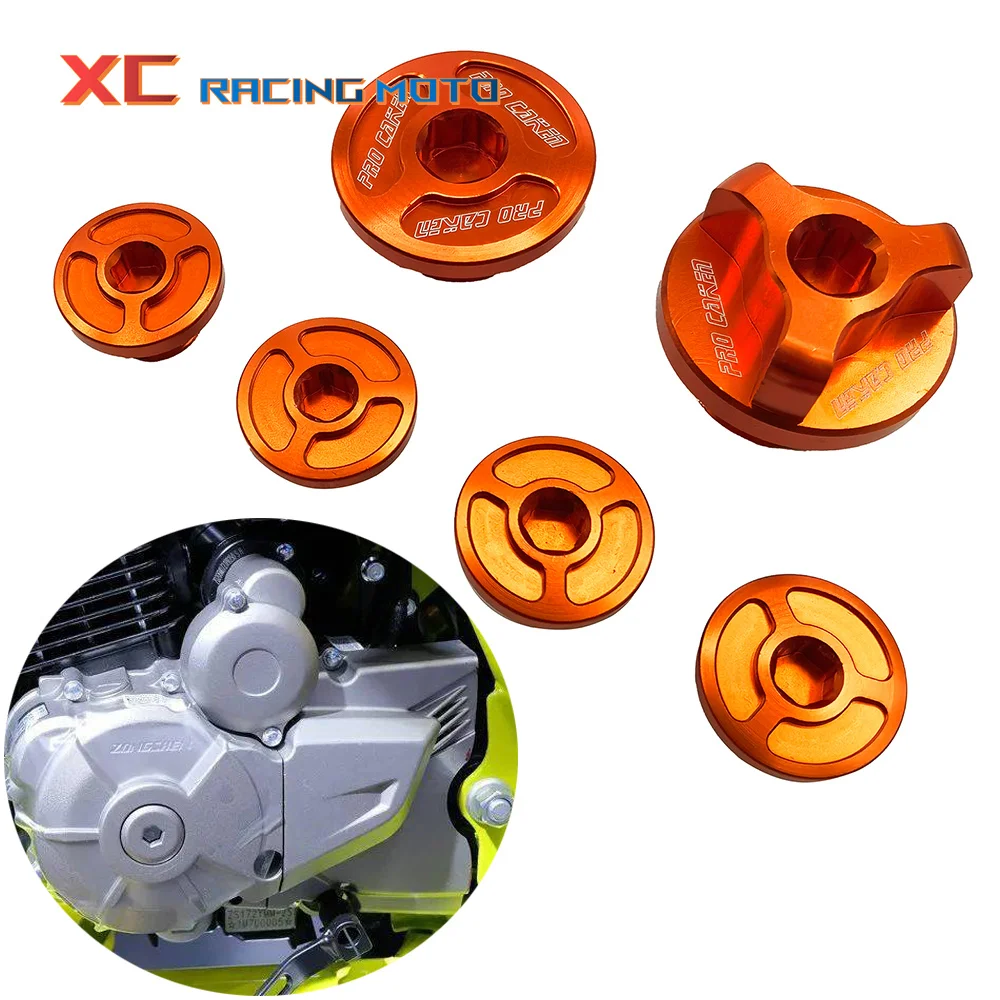 

Motocross Dirt Pit Bike CNC Aluminum Billet Timing Oil Plug Screw Bolt Set For ZONG SHEN Motorcycle NC250 NC 250CC Kayo K6 T6