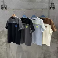 Syna World American Style Summer Street Logo Embroidery Casual Loose Unisex Short Sleeve T-Shirt Breathable Crew Neck Top
