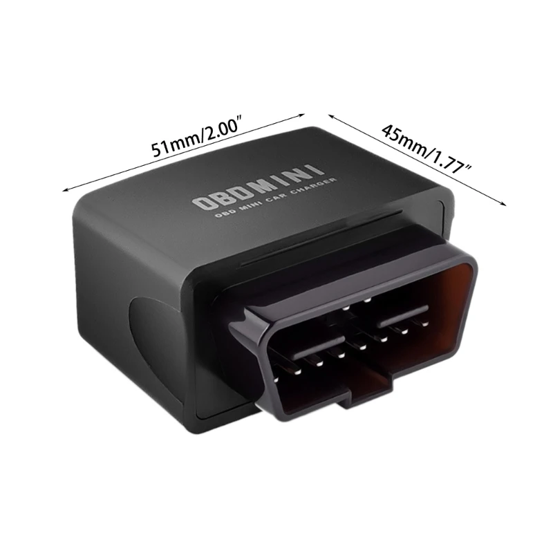 Car Obd Charger with Voltage Monitoring Obd2 Charger Suitable for 12v/24v Models Dual Output Usb Interface Fast Charging