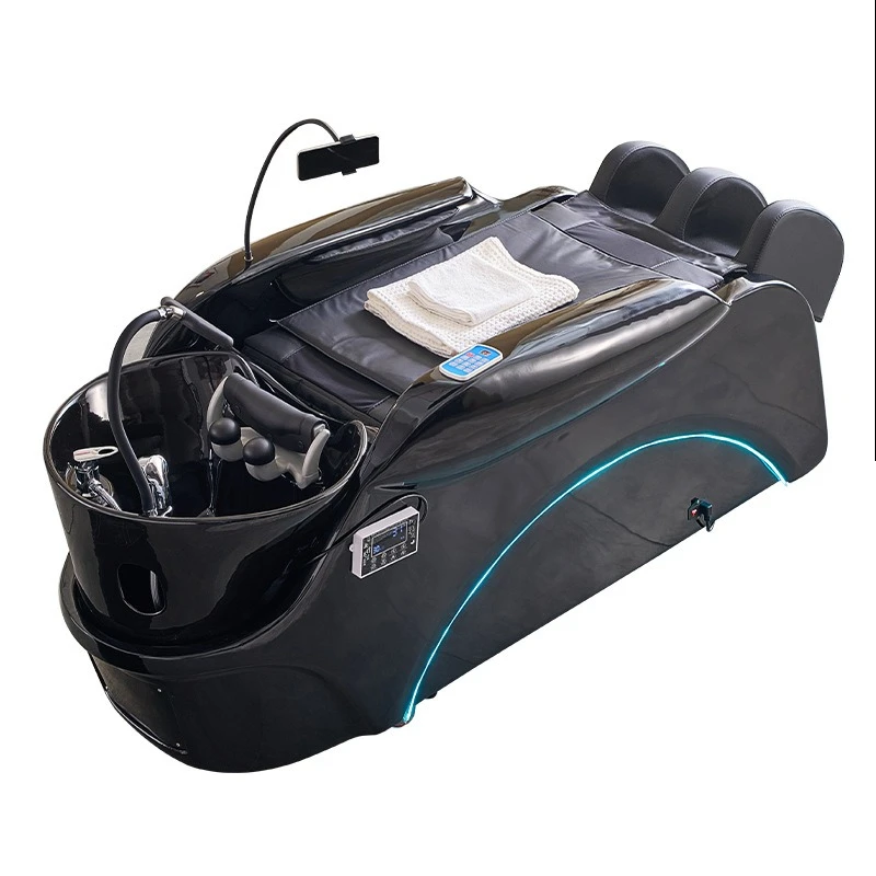 

Intelligent Electric Massage Shampoo Bed Head Treatment Bed Water Circulation Fumigation With Mobile Phone Holder Barber Shop